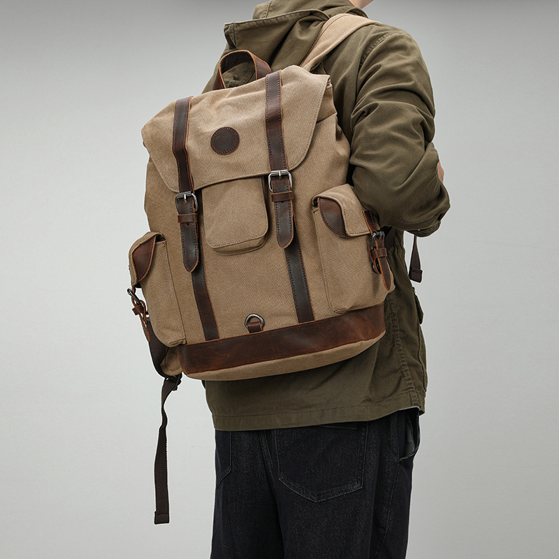 Canvas Backpack Casual - Retro Herren Outdoor Radfahren Canvas Tasche