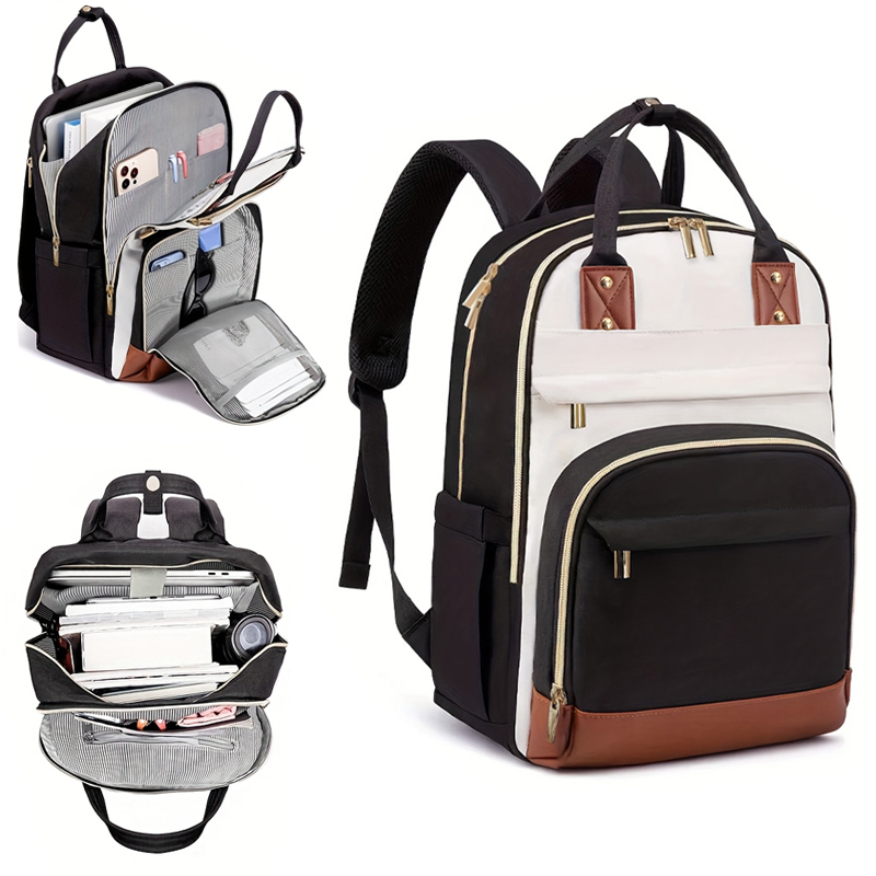 Canvas Backpack Casual - Von Fluggesellschaften entwickelter, verstellbarer Schultergurt, mehrfarbiger