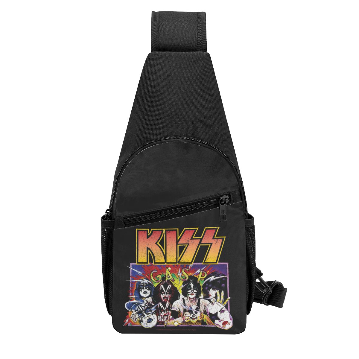 Sling Backpack Shoulder - Rock Roll Band Kiss Cat Brusttasche