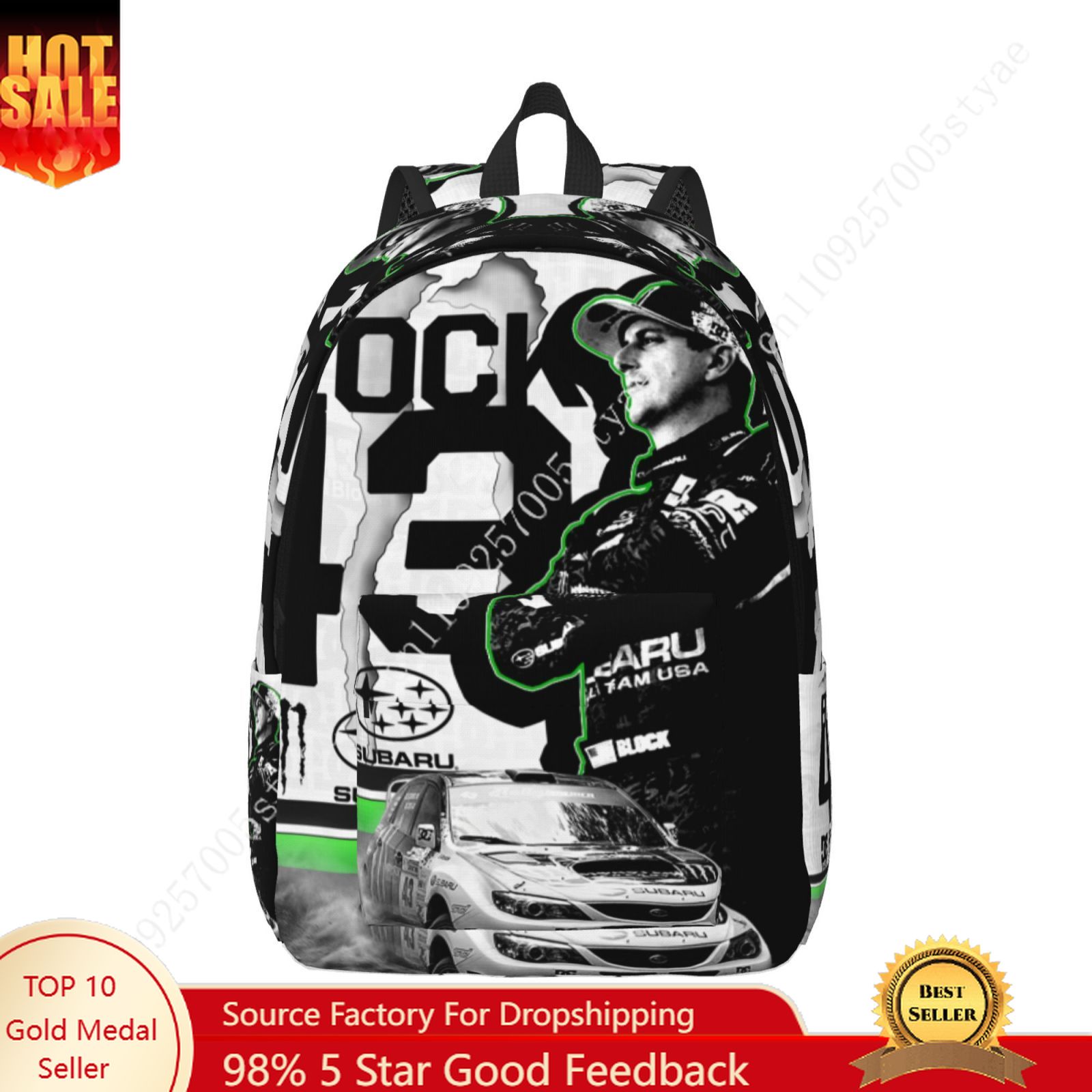 Canvas Backpack Casual - Ken Block 43 Custom Canvas Leichter